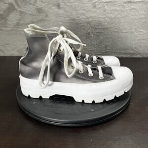 Converse Womens Sz 8 Chuck Taylor AS Lugged MC Washed Gray Tie Dye HighTop Shoes